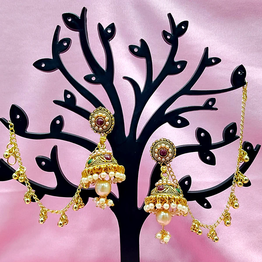 Ornate Temple Bahubali Dangler - VM-BH-106 VM Imitation Rajkot