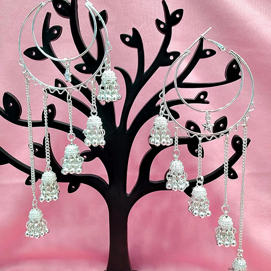 Crown Motif Bahubali Earring - VM-BH-108 VM Imitation Rajkot