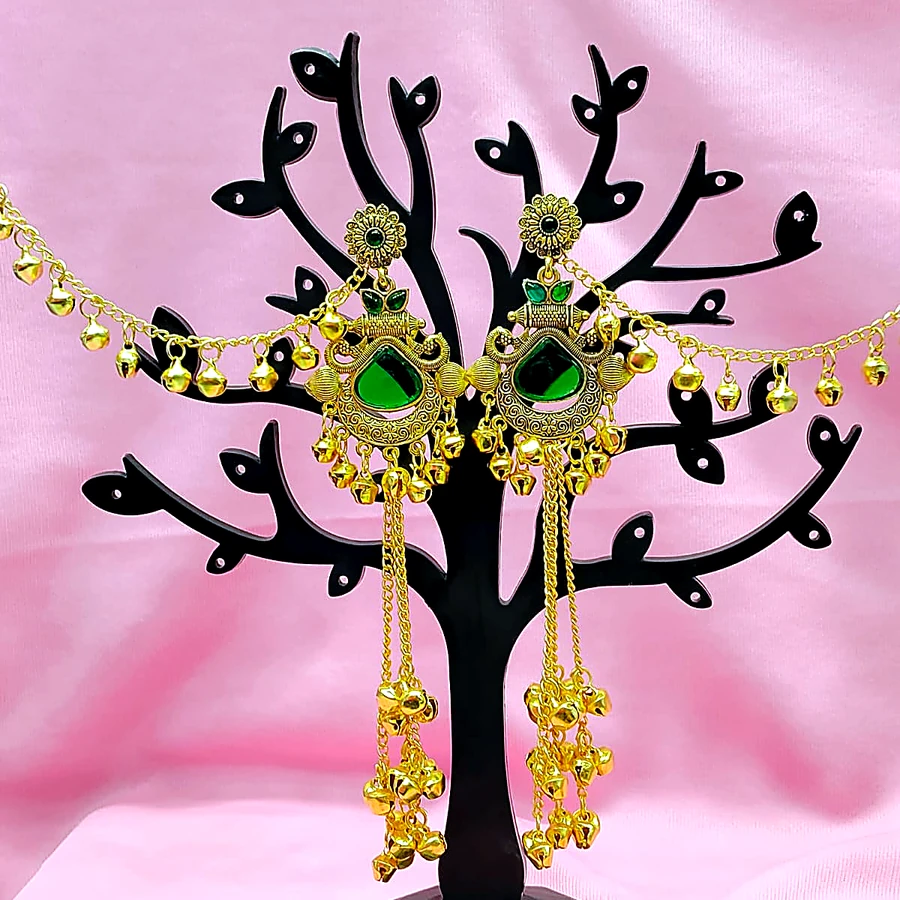 Lattice Bell Bahubali Earring - VM-BH-109 VM Imitation Rajkot