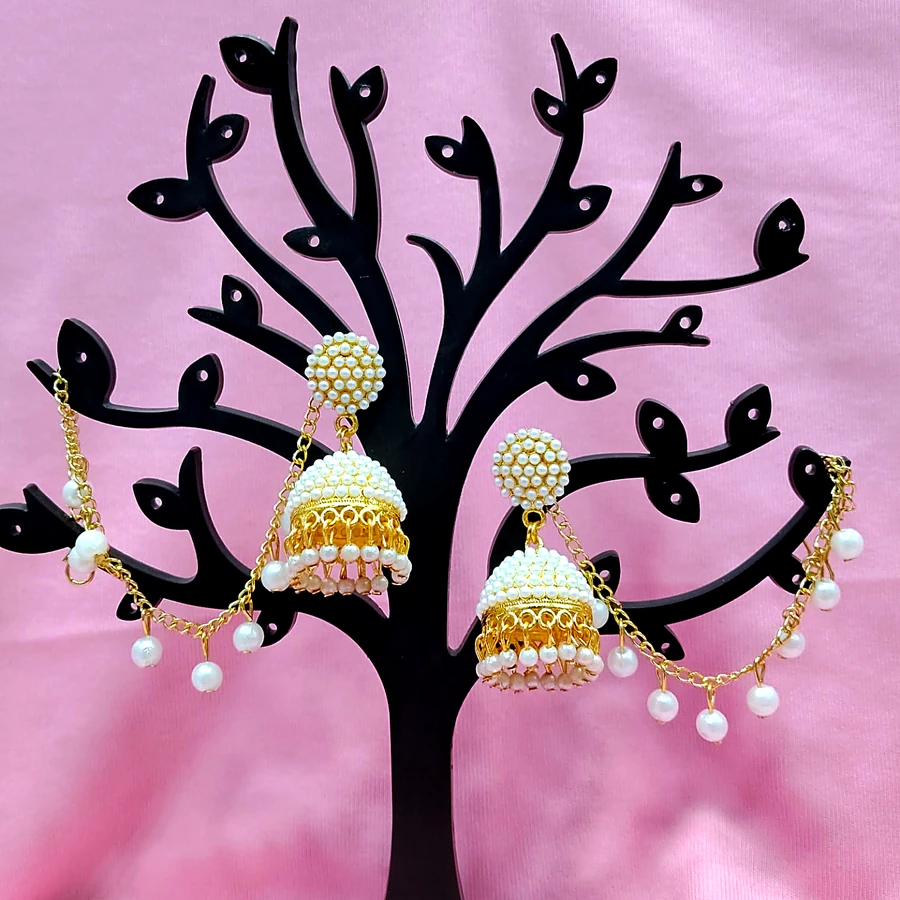 Graceful Lotus Bahubali Earring - VM-BH-113 VM Imitation Rajkot