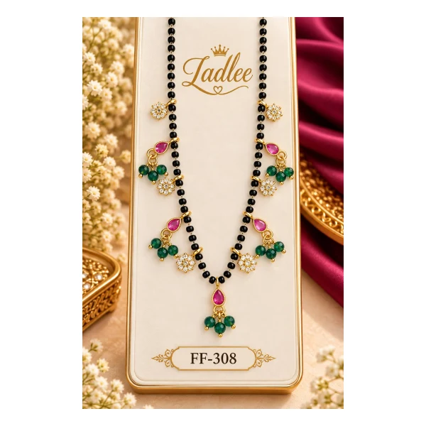 Traditional Gold-Finish Pendant Mangalsutra - VM-MS-101 VM Imitation Rajkot