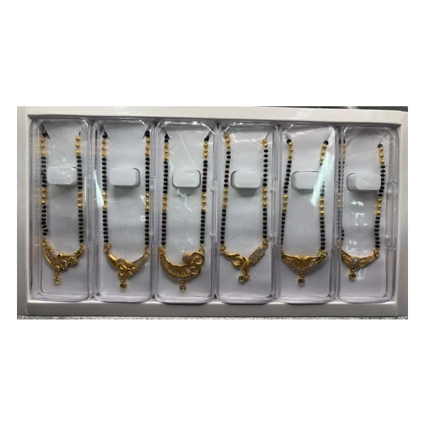 Delicate Teardrop Faceted Mangalsutra - VM-MS-113 VM Imitation Rajkot