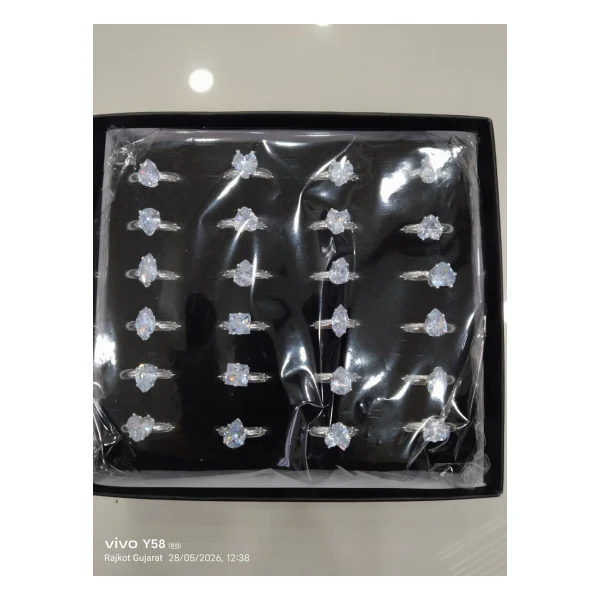 Classic Solitaire CZ Solitaire Band (VM-RNG-101) - VM-RNG-101 VM Imitation Rajkot