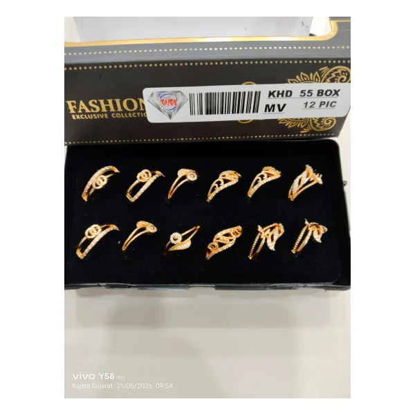 Crown Tiara Pave Finger Ring (VM-RNG-103) - VM-RNG-103 VM Imitation Rajkot