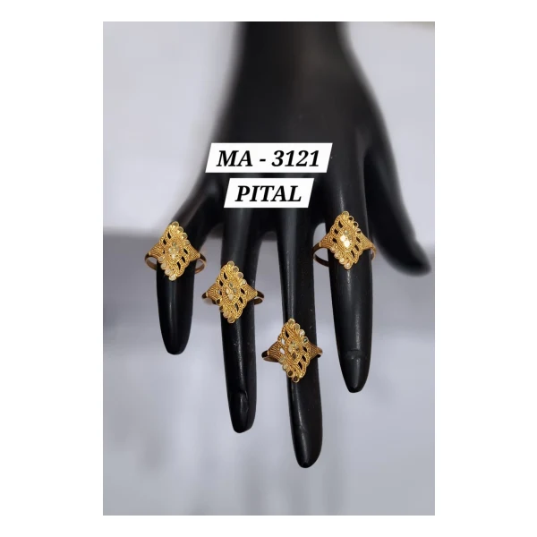 Floral Cluster Cocktail Ring (VM-RNG-122) - VM-RNG-122 VM Imitation Rajkot