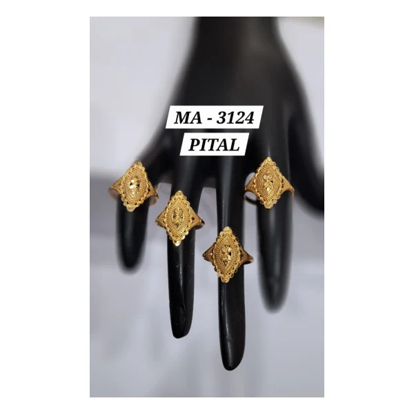 Geometric Diamond-Cut Band (VM-RNG-124) - VM-RNG-124 VM Imitation Rajkot