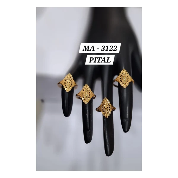 Twin Heart Dual-Tone Ring (VM-RNG-125) - VM-RNG-125 VM Imitation Rajkot