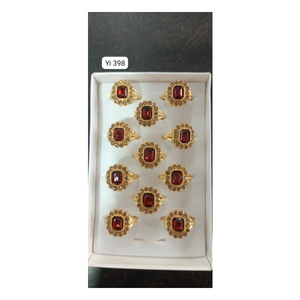 Art-Deco Linear Faceted Band (VM-RNG-136) - VM-RNG-136 VM Imitation Rajkot