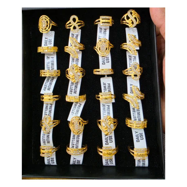 Square Princess-Cut Designer Ring (VM-RNG-150) - VM-RNG-150 VM Imitation Rajkot