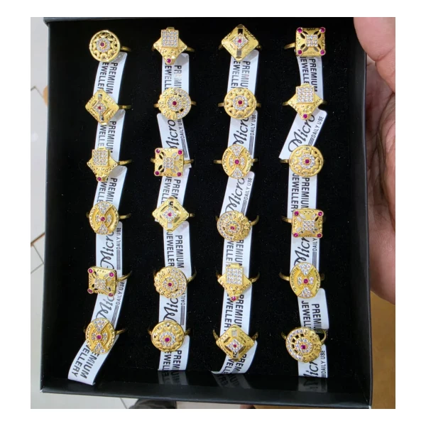 Crown Tiara Pave Finger Ring (VM-RNG-163) - VM-RNG-163 VM Imitation Rajkot