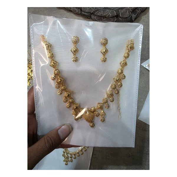 Heritage Gold-Plated Choker Necklace Set - VM-SET-101 VM Imitation Rajkot
