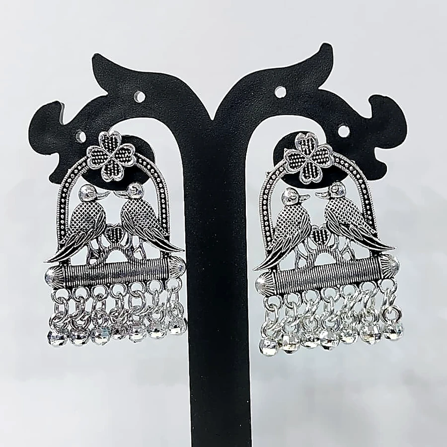 Tribal Sunburst Oxidised Jhumki - VM-OX-101 VM Imitation Rajkot