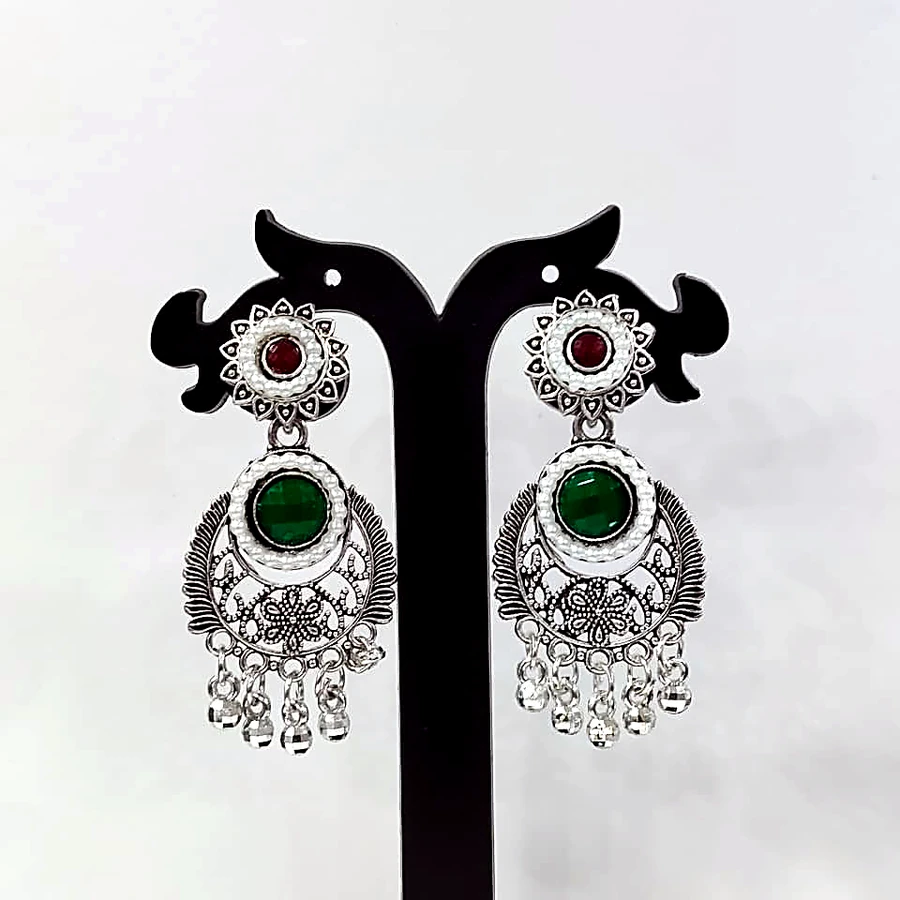 Vintage Paisley Oxidised Dangler - VM-OX-103 VM Imitation Rajkot