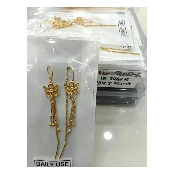 Cascading Dewdrop Threader Earring (VM-SD-105) - VM-SD-105 VM Imitation Rajkot