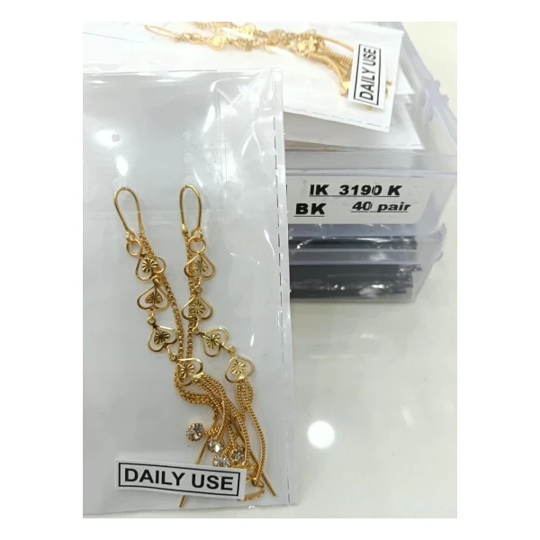 Heart Silhouette Threader Earring (VM-SD-108) - VM-SD-108 VM Imitation Rajkot