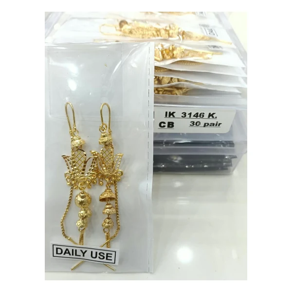 Butterfly Wings Threader Earring (VM-SD-115) - VM-SD-115 VM Imitation Rajkot
