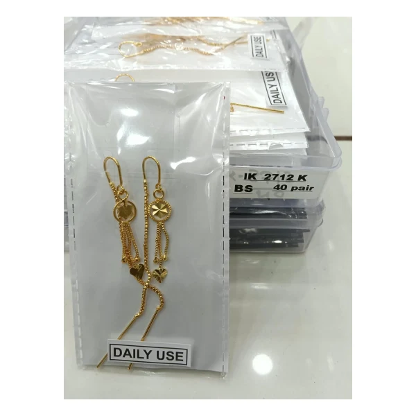 Heart Silhouette Threader Earring (VM-SD-123) - VM-SD-123 VM Imitation Rajkot