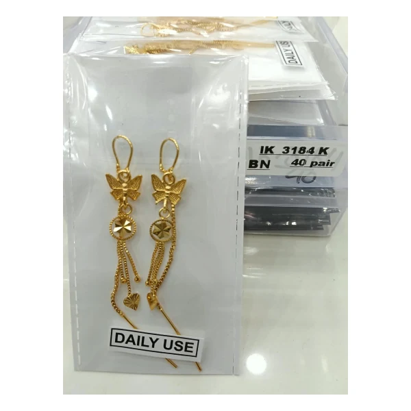 Ghungroo Chime Threader Earring (VM-SD-126) - VM-SD-126 VM Imitation Rajkot